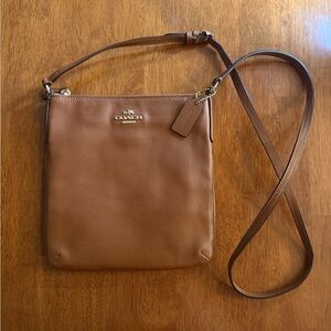 Coach Brown Pebble Leather Messenger Crossbody